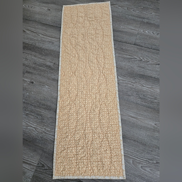 Vintage Handmade Quilted Table Runner | Farmhouse Cottage Style | 42.5” x 13.5” - Picture 4 of 6